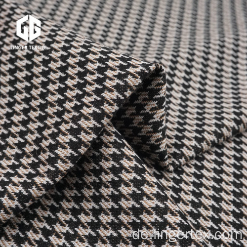 Cotton Houndstooth Jacquard Stoff für Kleidungszubehör